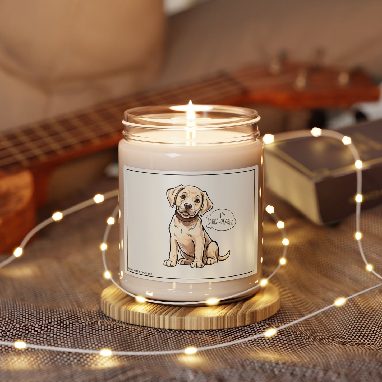 Adorable Lab Puppy Scented Soy Candle - 9oz