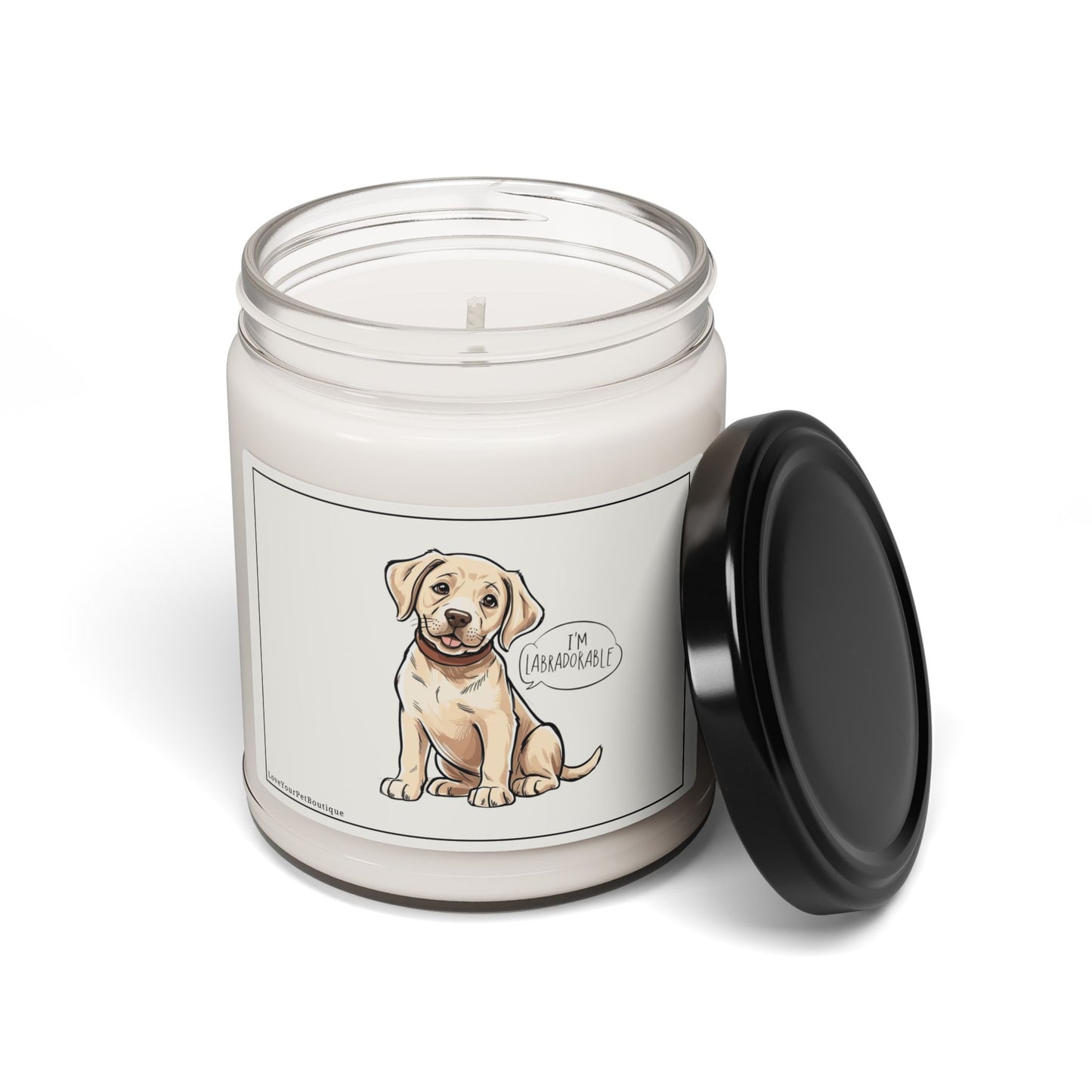 Adorable Lab Puppy Scented Soy Candle - 9oz