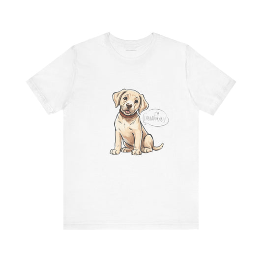 Adorable Labrador Unisex Jersey Tee - Cute Dog Graphic Shirt