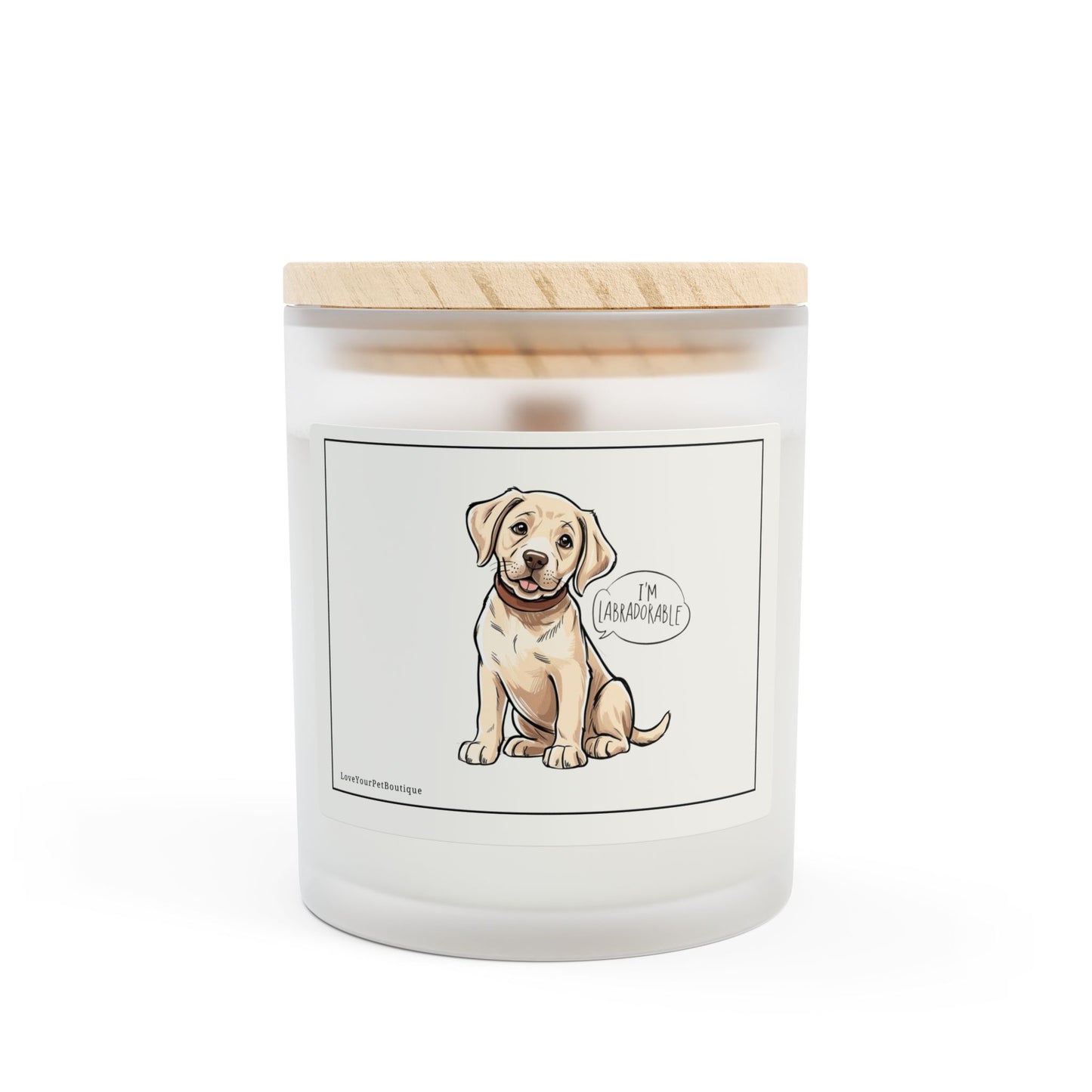 Dog "I'm Labradorable" 11oz Frosted Glass Scented Candle