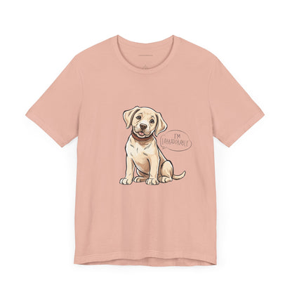 Adorable Labrador Unisex Jersey Tee - Cute Dog Graphic Shirt