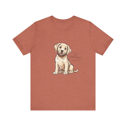 Adorable Labrador Unisex Jersey Tee - Cute Dog Graphic Shirt